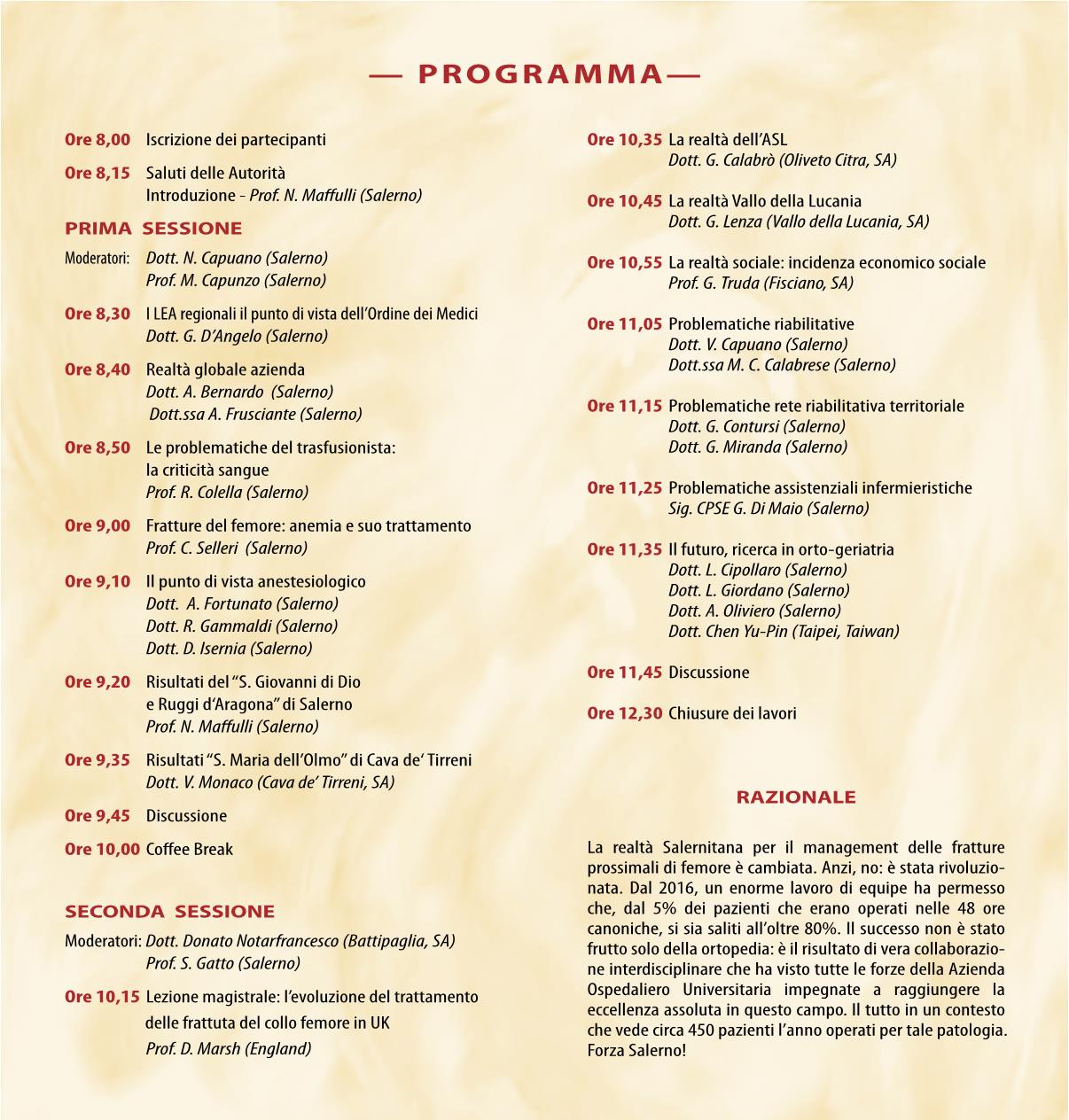 Femore, 27settembre